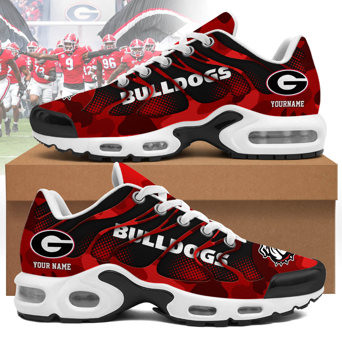 Ideafootwear Georgia Bulldogs TN Shoes Sneakers For Men And Women