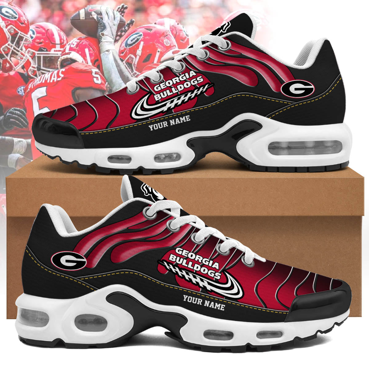 Ideafootwear Georgia Bulldogs TN Shoes Sneakers For Men And Women