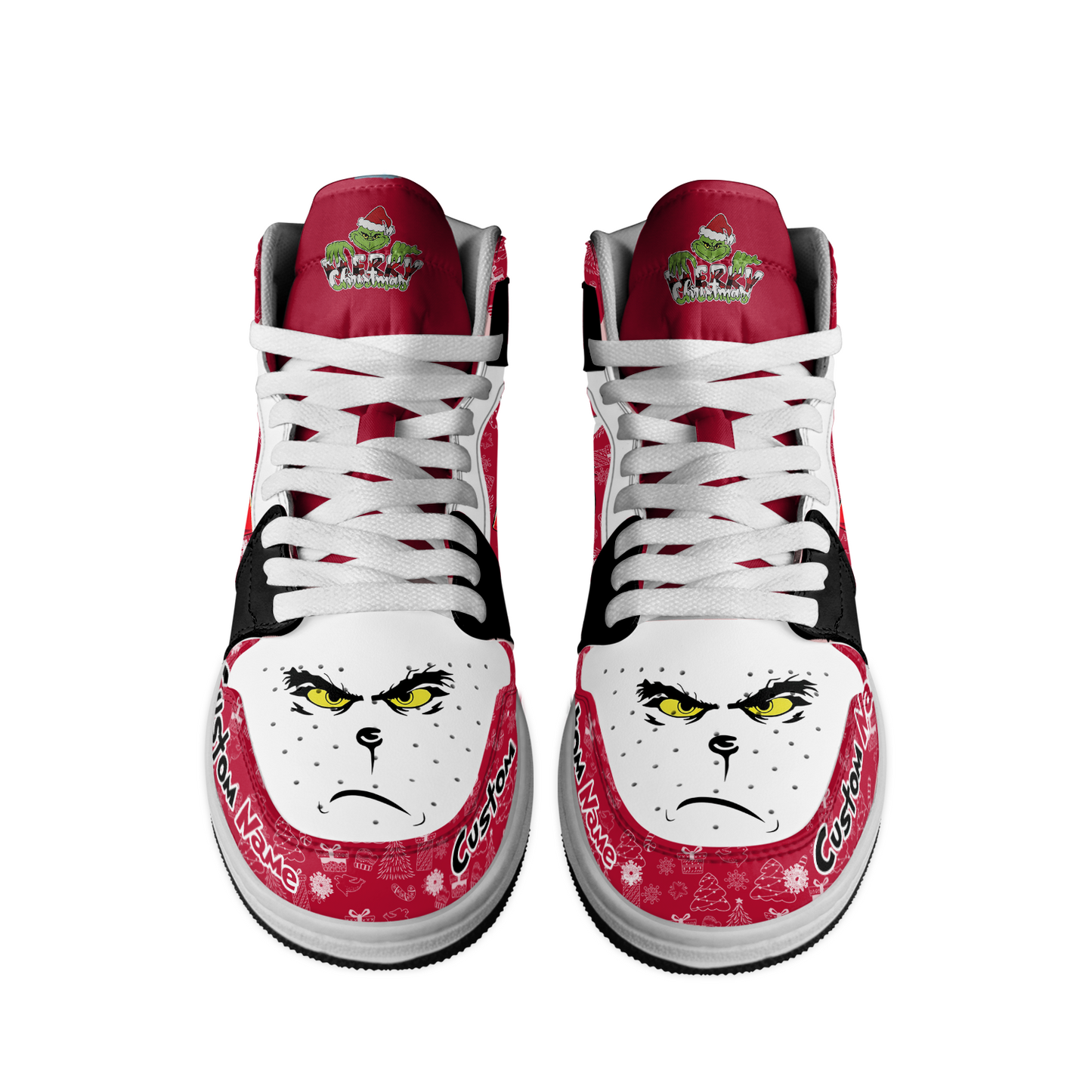 Ideafootwear Georgia Bulldogs x The Grinch x Christmas  AJ1 High Sneakers Shoes For Men And Women