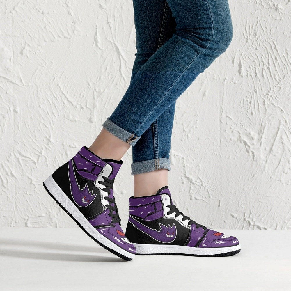 Ideafootwear Ghost Gengar AJ1 High Sneakers Shoes For Men And Women