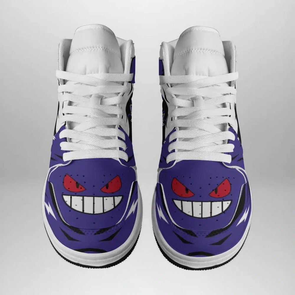 Ideafootwear Ghost Gengar Pokemon  AJ1 High Sneakers Shoes For Men And Women
