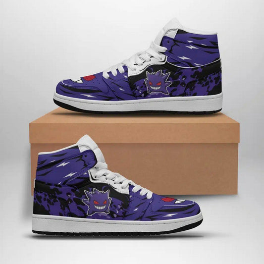 Ideafootwear Ghost Gengar Pokemon  AJ1 High Sneakers Shoes For Men And Women