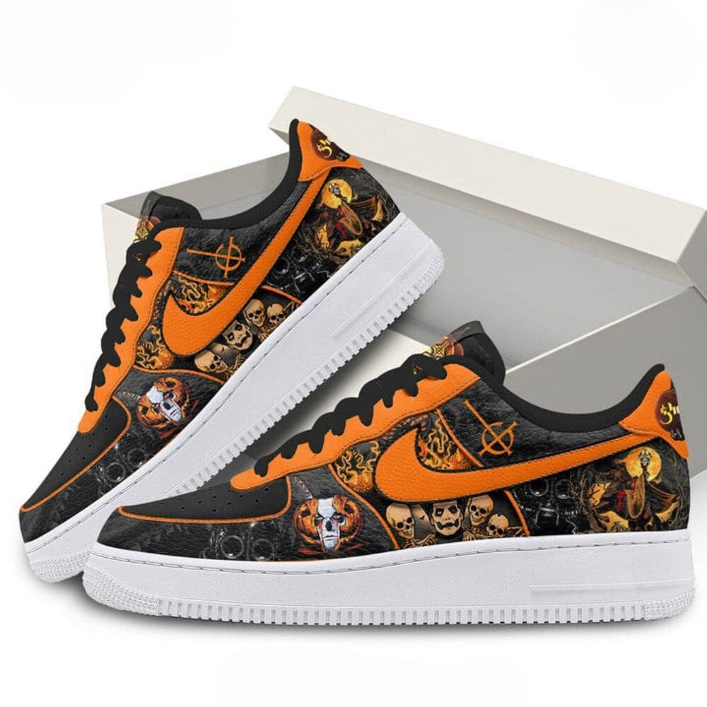 Ideafootwear Ghost Happy Halloween Air Low-Top Sneakers Shoes For Men And Women 2