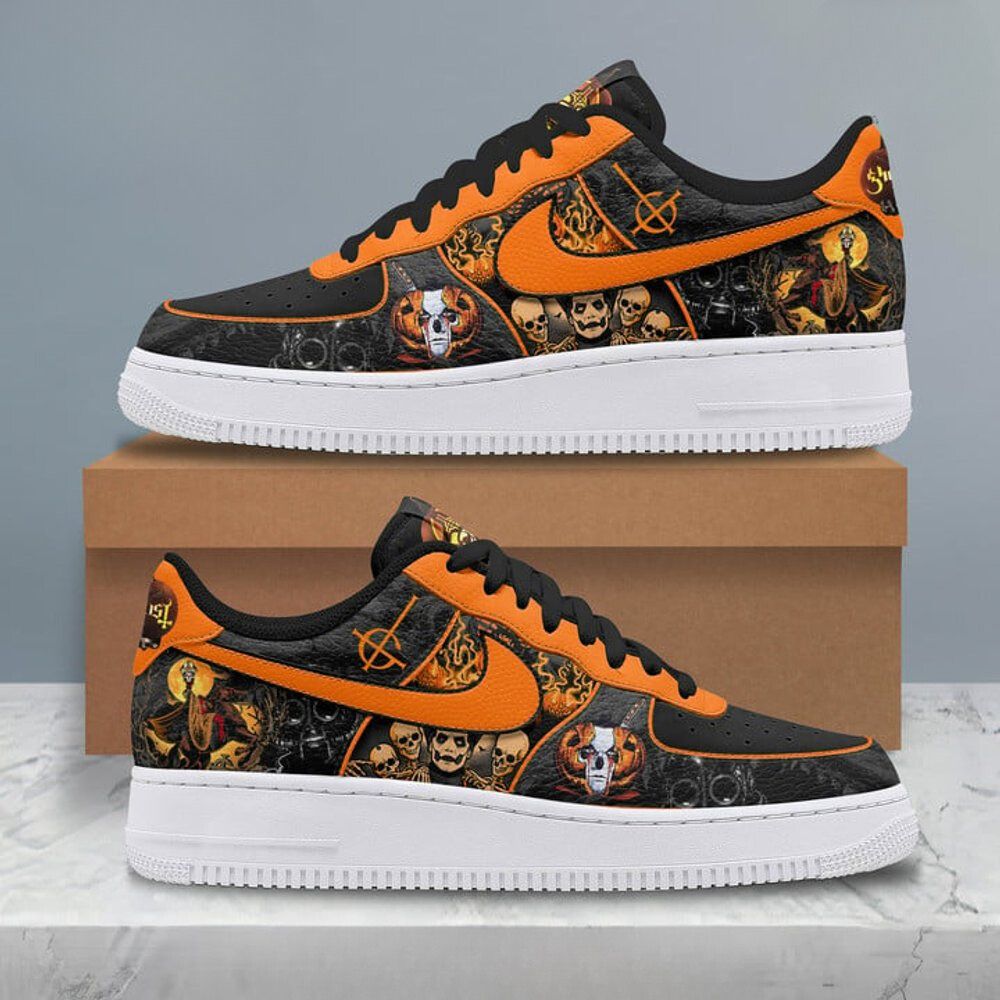 Ideafootwear Ghost Happy Halloween Air Low-Top Sneakers Shoes For Men And Women 1