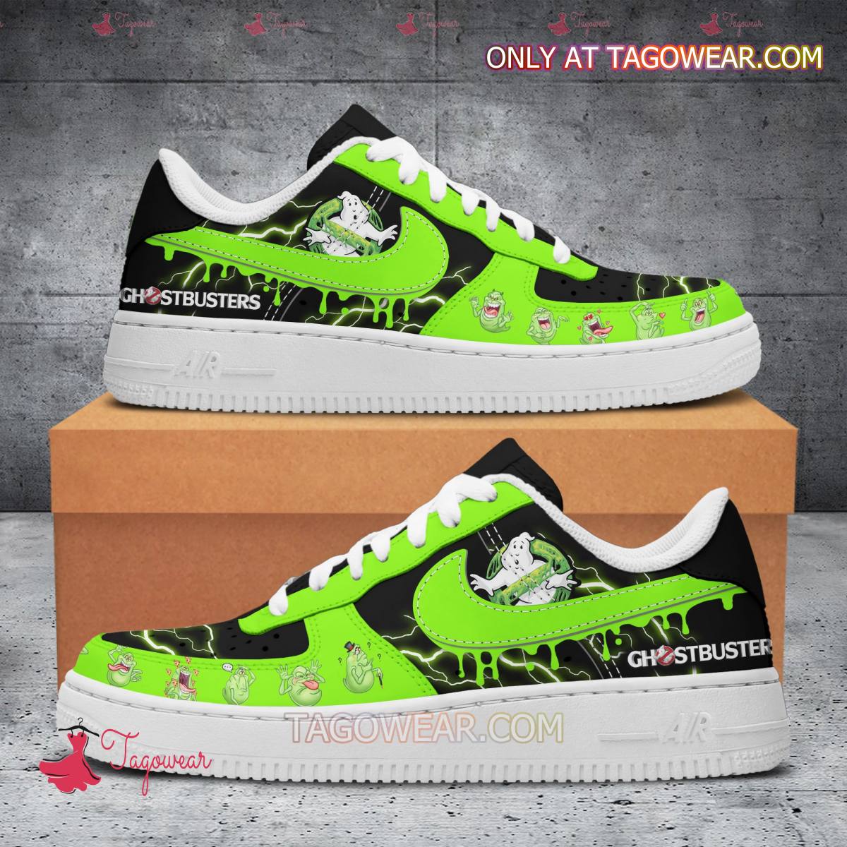 Ideafootwear Ghostbusters Air Low-Top Sneakers Shoes For Men And Women 1