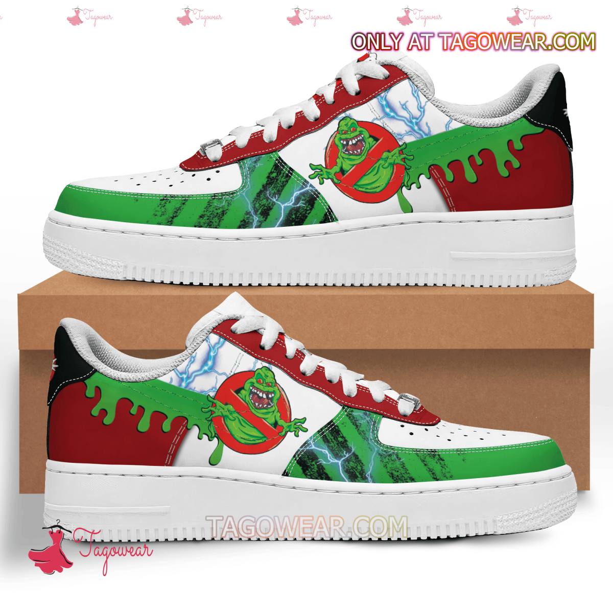 Ideafootwear Ghostbusters Lightning Air Low-Top Sneakers Shoes For Men And Women 1