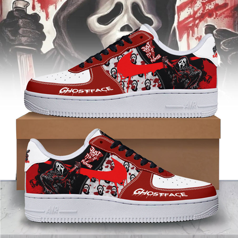 Ideafootwear Ghostface x Halloween Air Low-Top Sneakers Shoes For Men And Women 1
