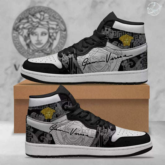 Ideafootwear Gianni Versace AJ1 High Sneakers Shoes For Men And Women