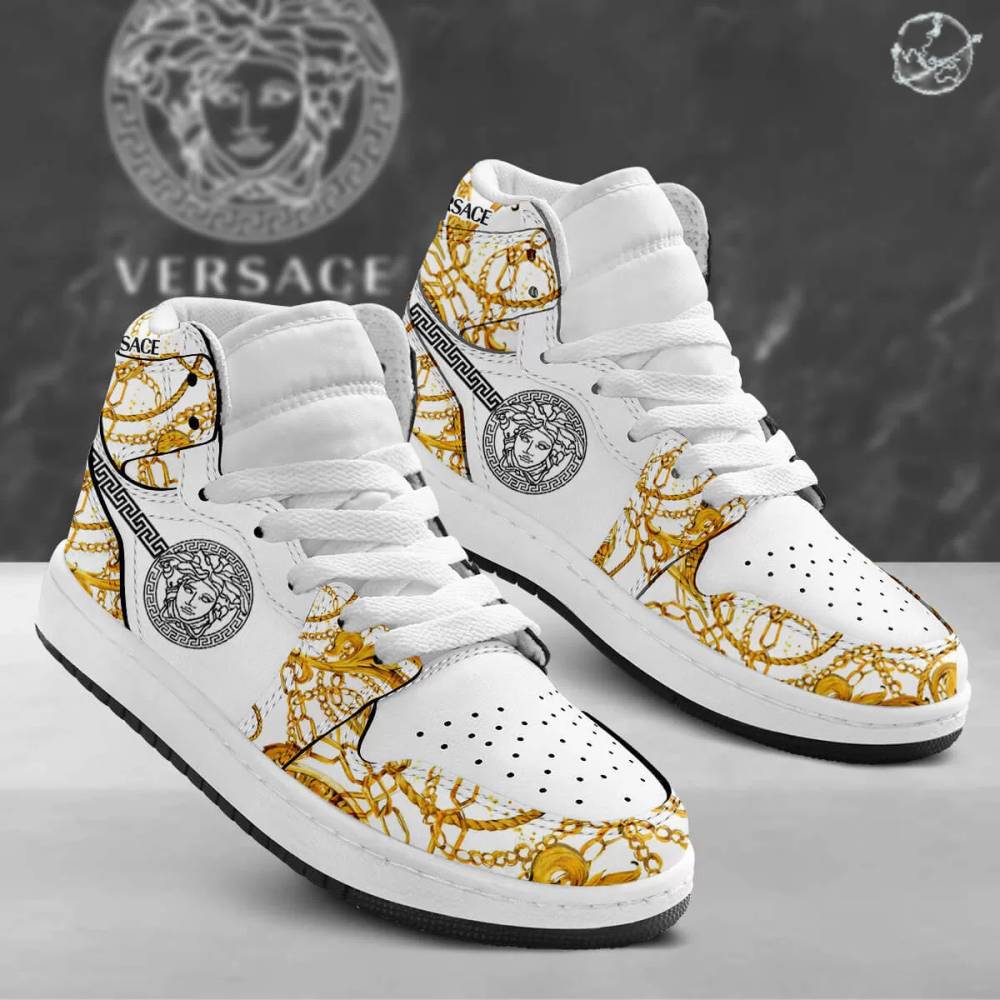 Ideafootwear Gianni Versace AJ1 High Sneakers Shoes For Men And Women