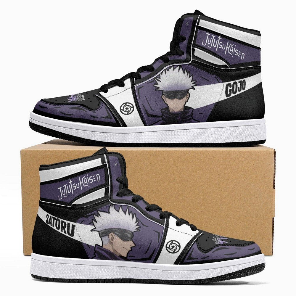 Ideafootwear Gojo Satoru Sorcery Fight AJ1 High Sneakers Shoes For Men And Women