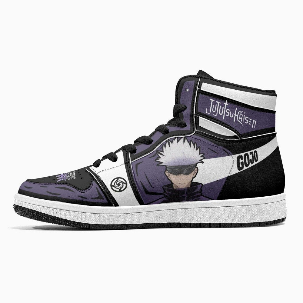 Ideafootwear Gojo Satoru Sorcery Fight AJ1 High Sneakers Shoes For Men And Women