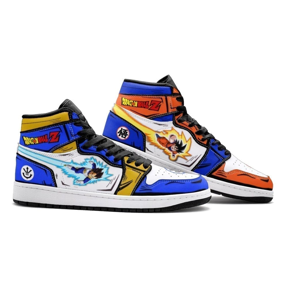 Ideafootwear Goku And Vegeta Dragon Ball Z AJ1 High Sneakers Shoes For Men And Women