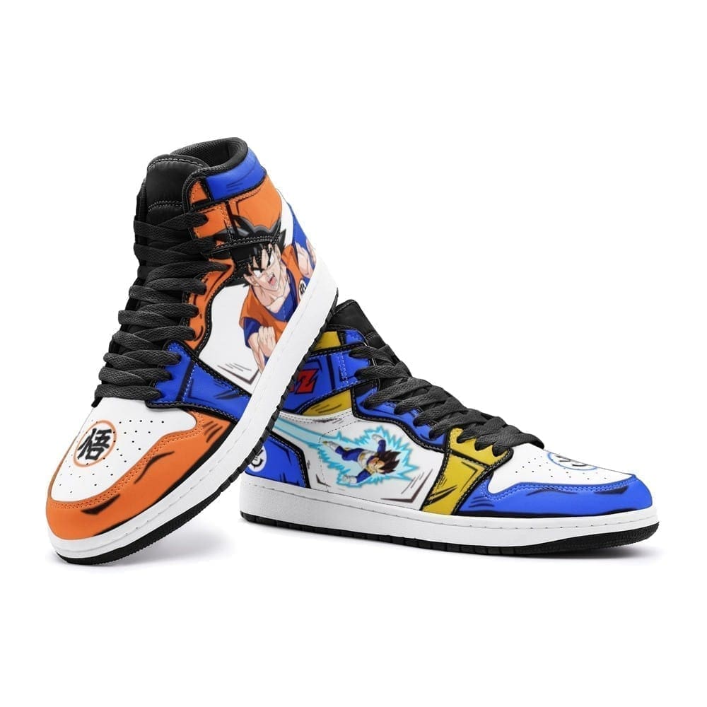 Ideafootwear Goku And Vegeta Dragon Ball Z AJ1 High Sneakers Shoes For Men And Women
