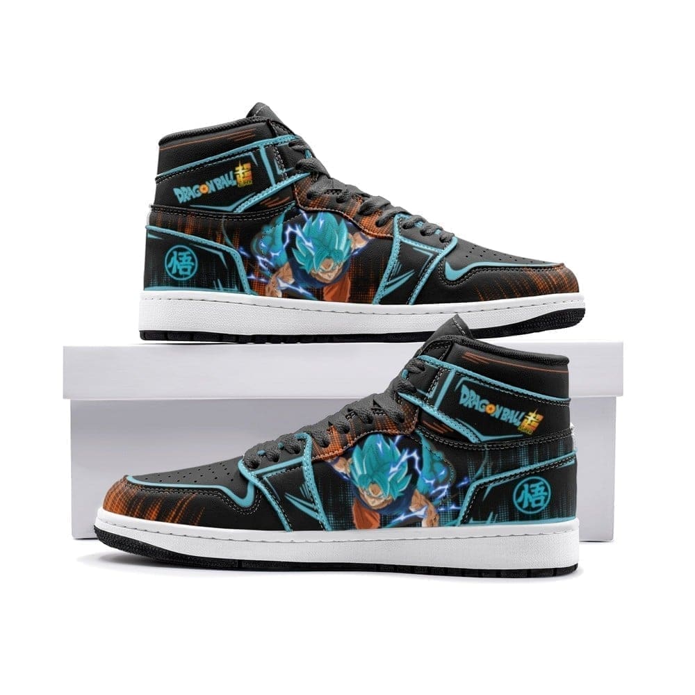 Ideafootwear Goku Blue Dragon Ball Super AJ1 High Sneakers Shoes For Men And Women