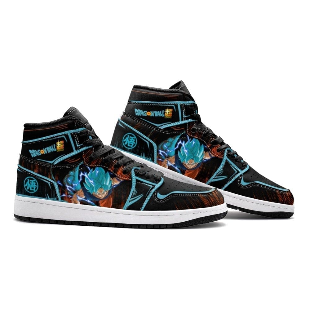 Ideafootwear Goku Blue Dragon Ball Super AJ1 High Sneakers Shoes For Men And Women