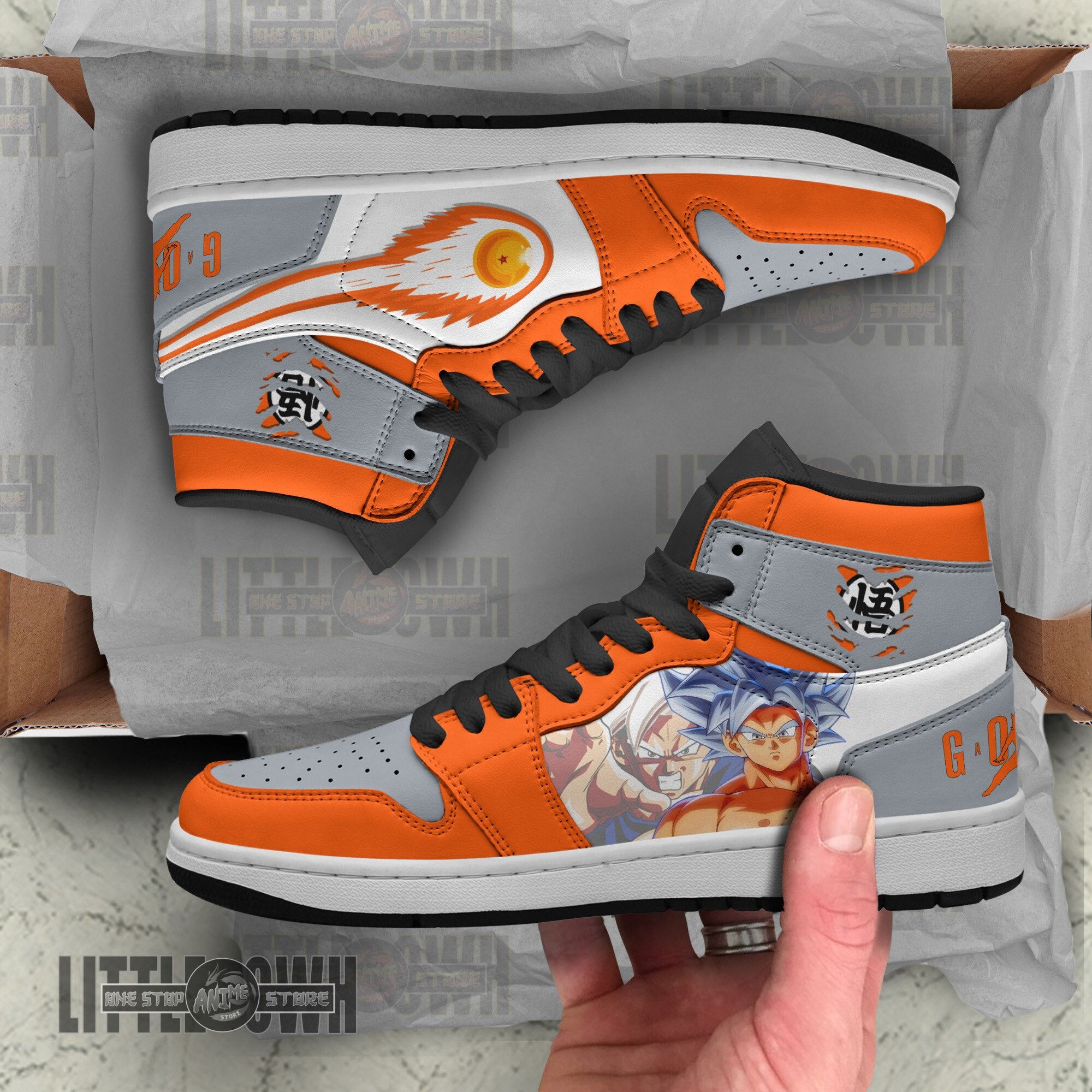 Ideafootwear Goku Ultra Instinct AJ1 High Sneakers Shoes For Men And Women