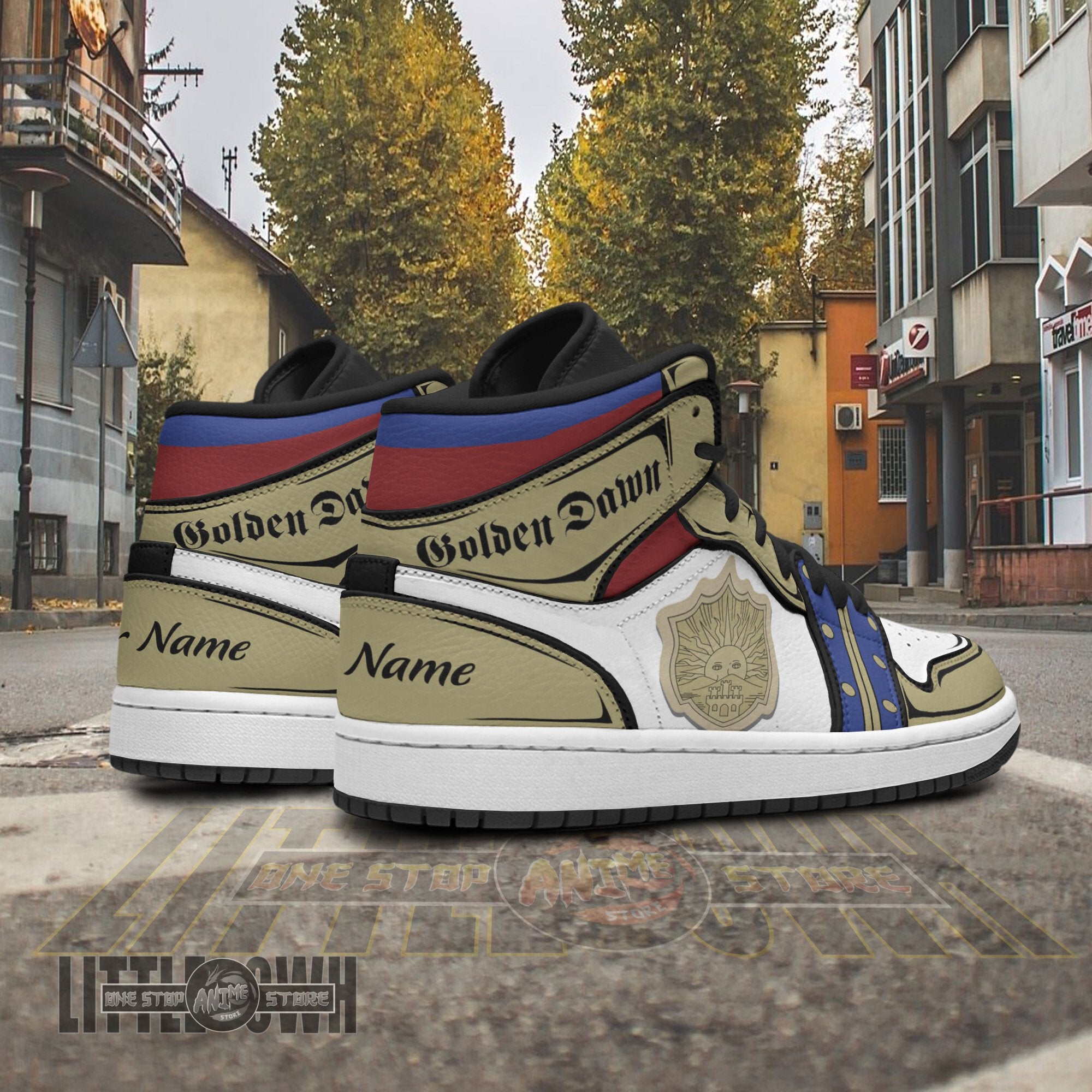 Ideafootwear Golden Dawn AJ1 High Sneakers Shoes For Men And Women