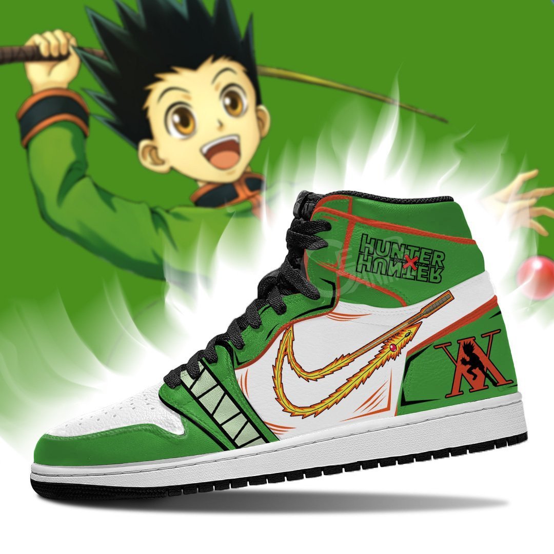 Ideafootwear Gon Freecss AJ1 High Sneakers Shoes For Men And Women