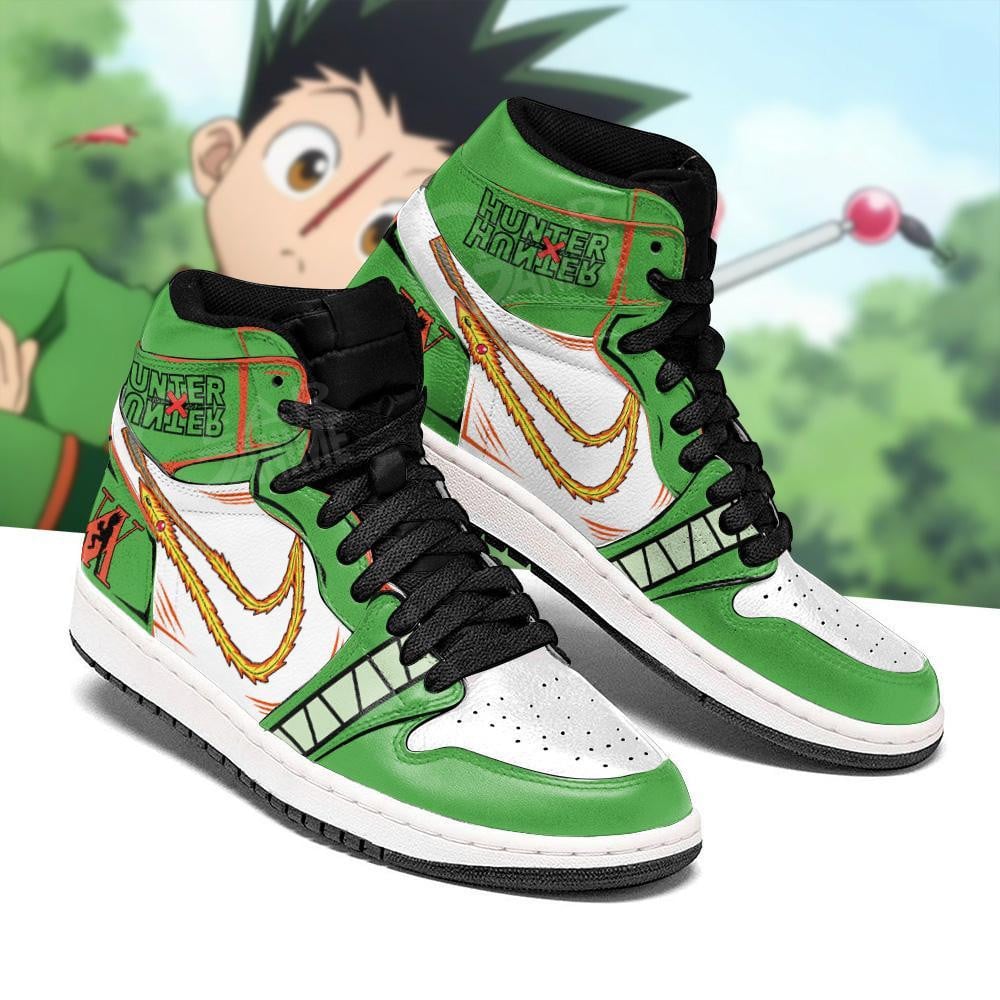 Ideafootwear Gon Freecss AJ1 High Sneakers Shoes For Men And Women