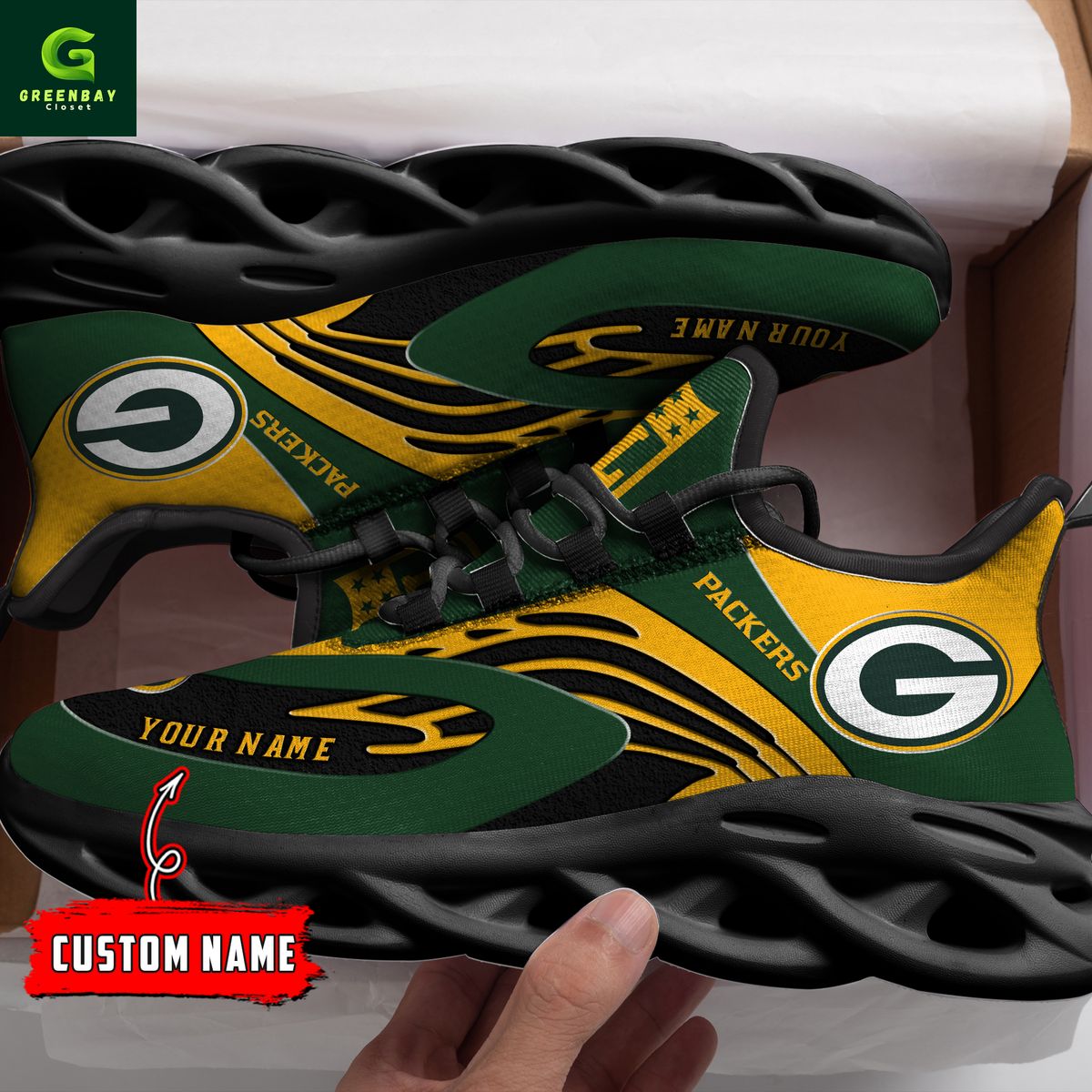 Ideafootwear Green Bay Packers Max Soul Shoes Sneakers For Men And Women