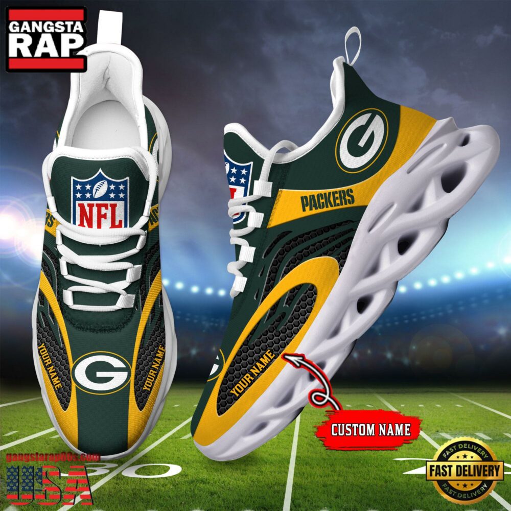 Ideafootwear Green Bay Packers Max Soul Shoes Sneakers For Men And Women