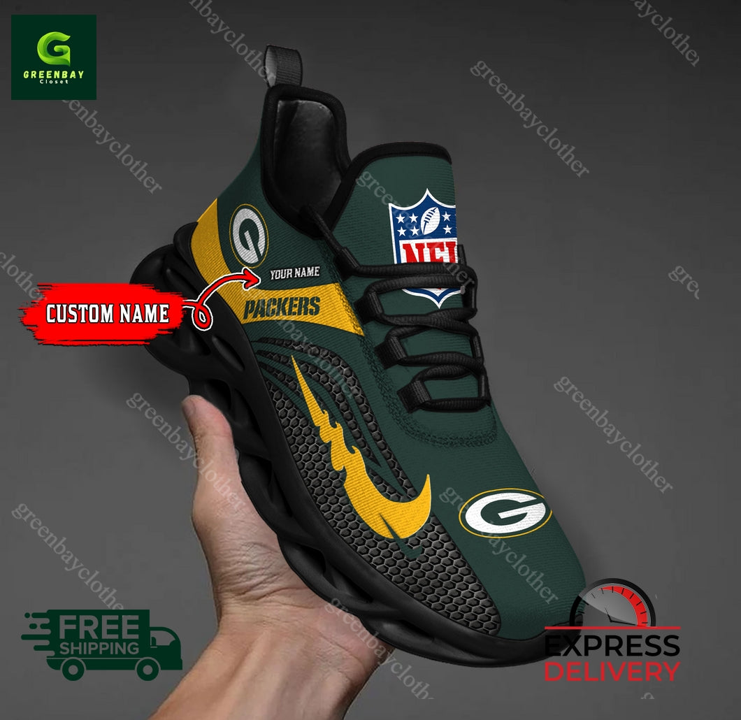 Ideafootwear Green Bay Packers Max Soul Shoes Sneakers For Men And Women