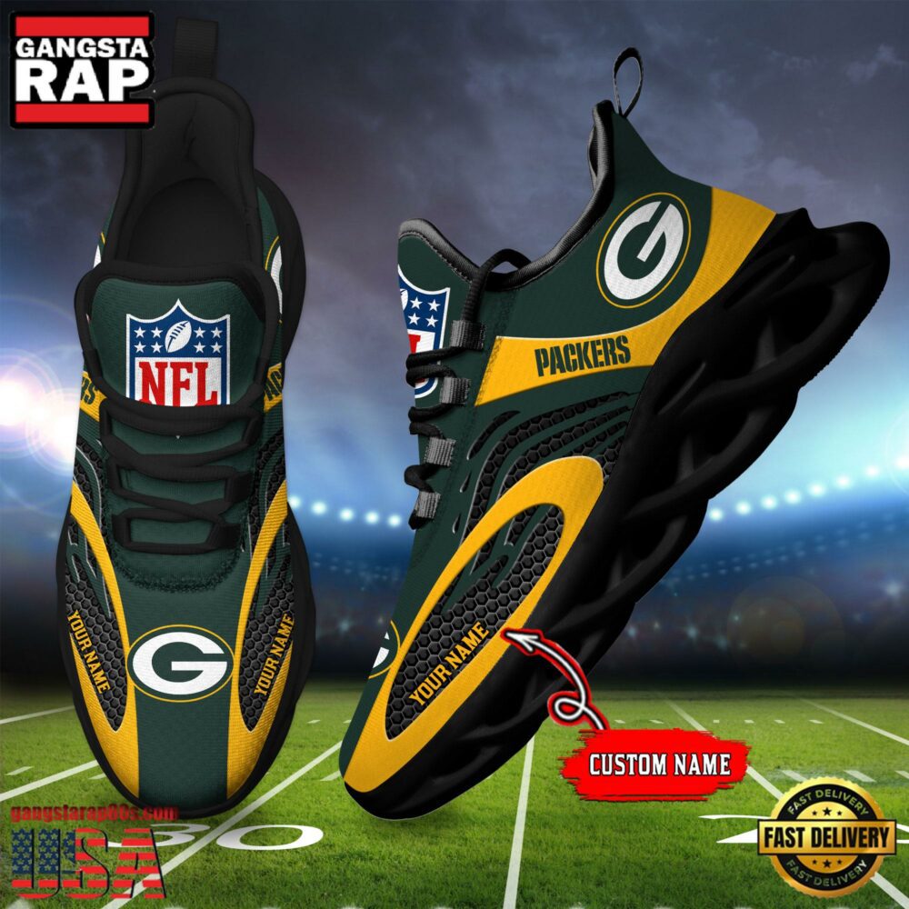 Ideafootwear Green Bay Packers Max Soul Shoes Sneakers For Men And Women