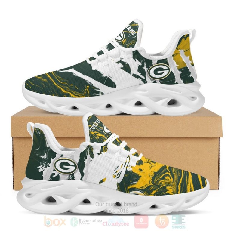 Ideafootwear Green Bay Packers Max Soul Shoes Sneakers For Men And Women