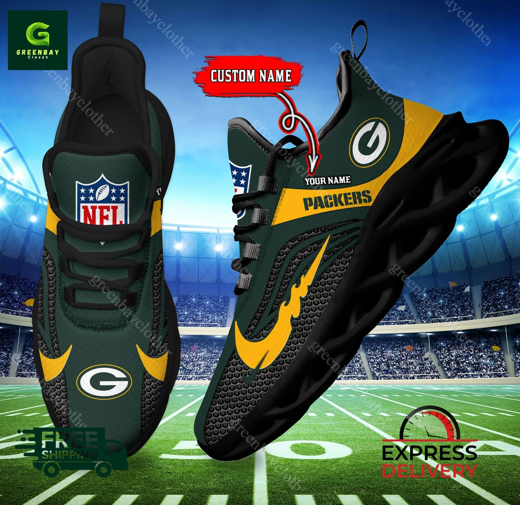 Ideafootwear Green Bay Packers Max Soul Shoes Sneakers For Men And Women