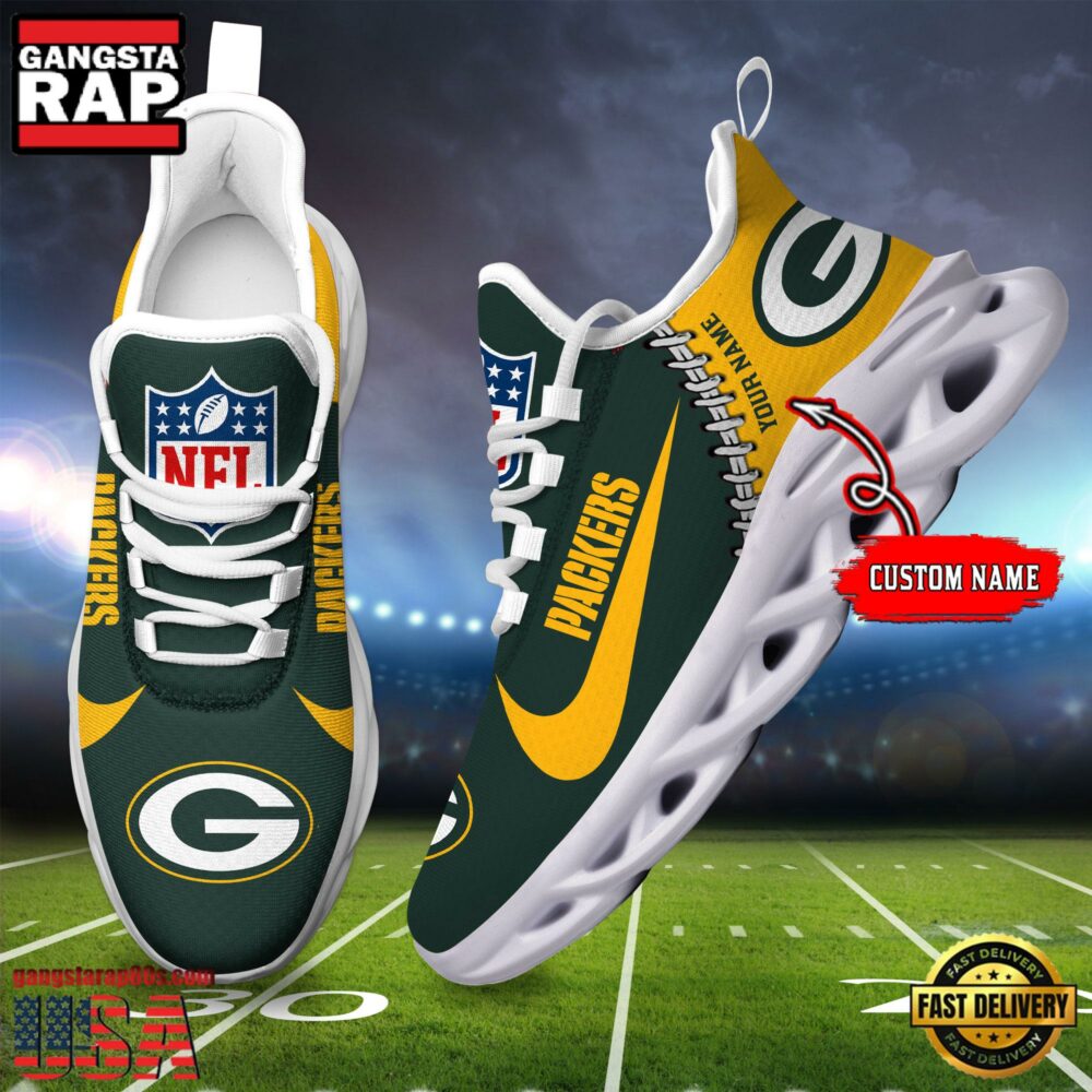 Ideafootwear Green Bay Packers Max Soul Shoes Sneakers For Men And Women