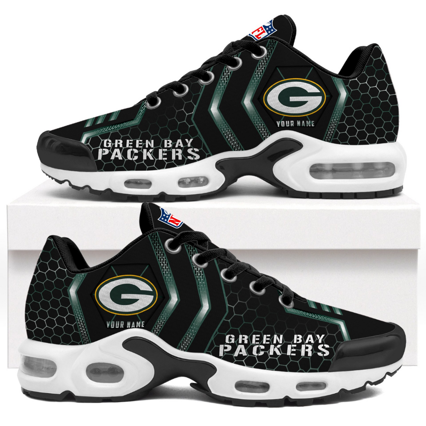 Ideafootwear Green Bay Packers TN Shoes Sneakers For Men And Women