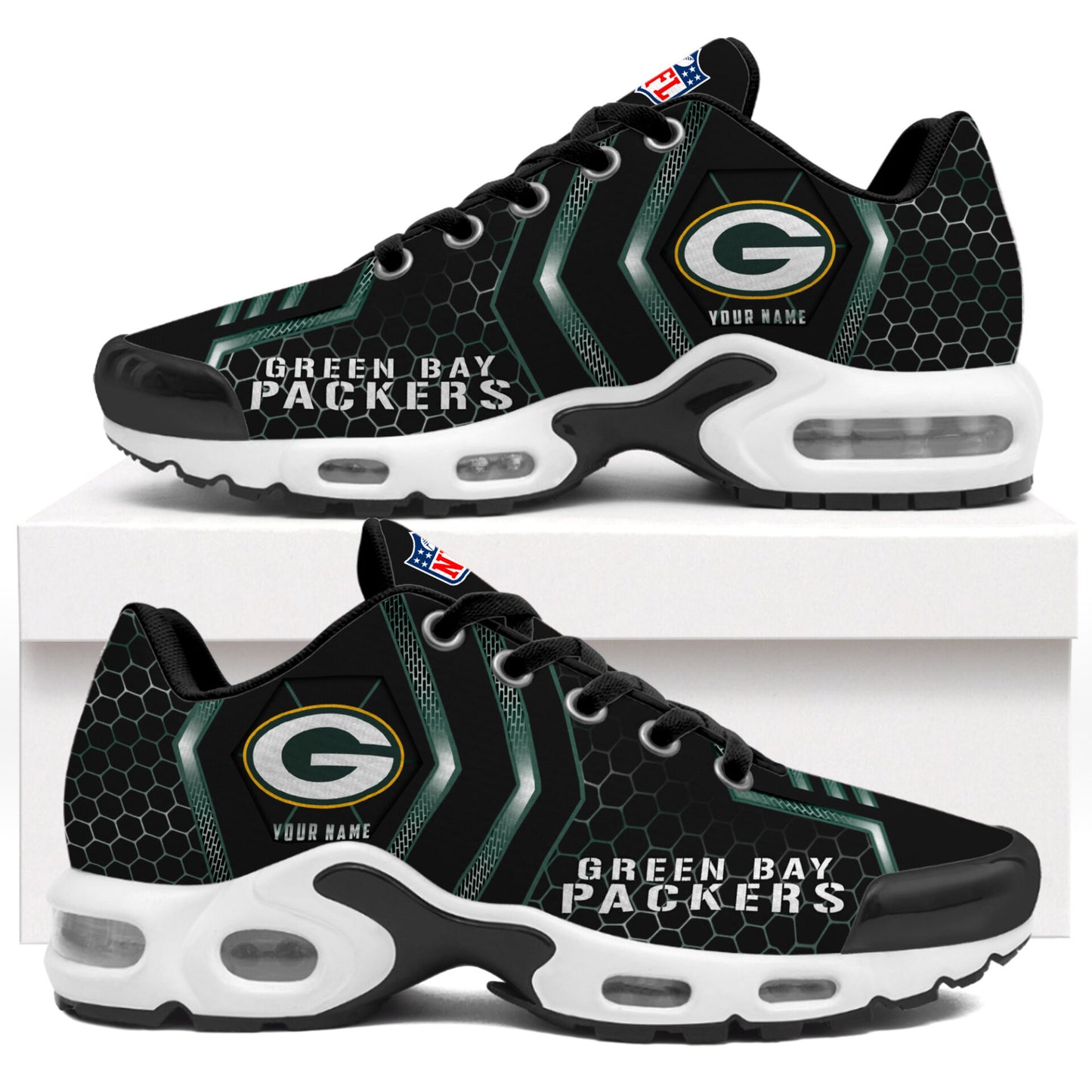 Ideafootwear Green Bay Packers TN Shoes Sneakers For Men And Women