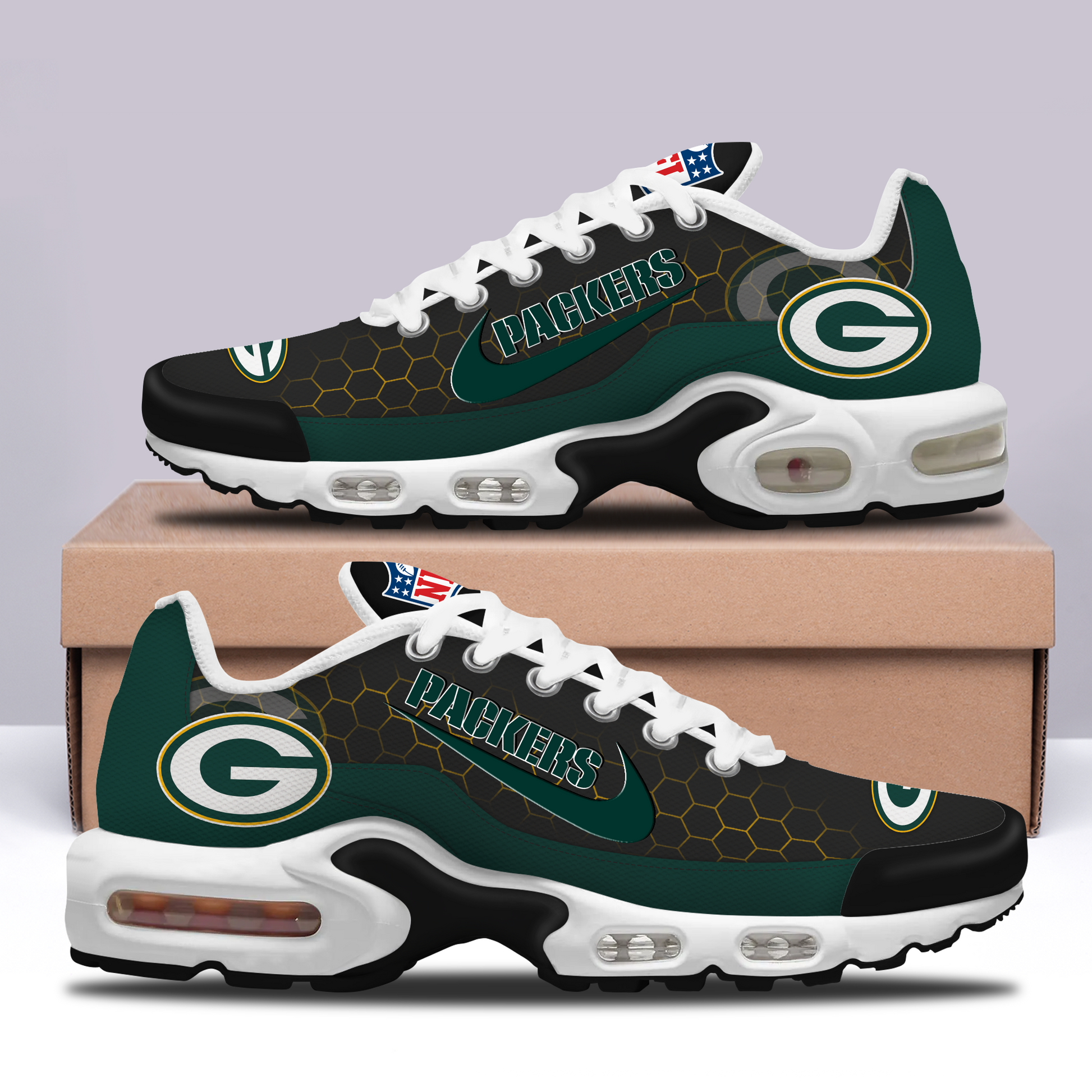 Ideafootwear Green Bay Packers TN Shoes Sneakers For Men And Women