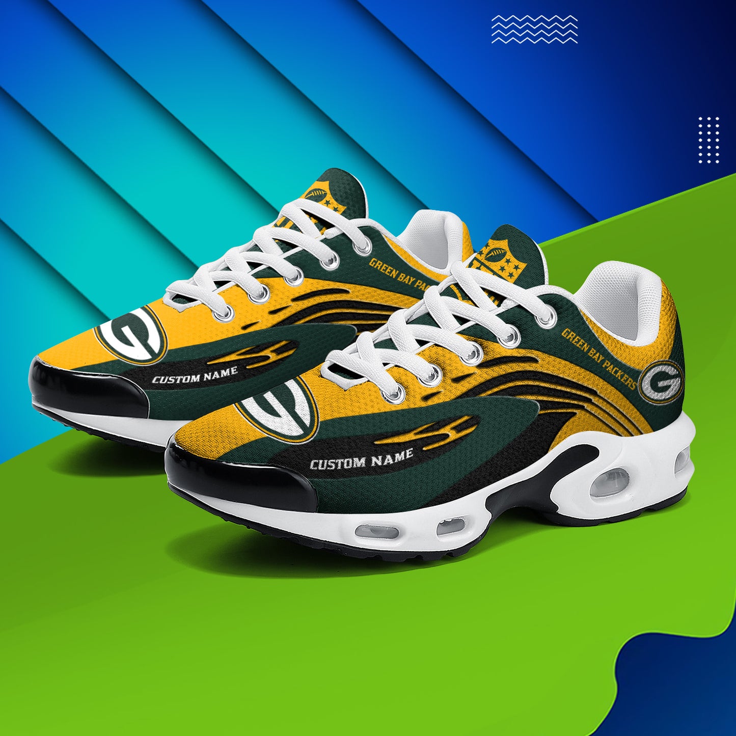 Ideafootwear Green Bay Packers TN Shoes Sneakers For Men And Women