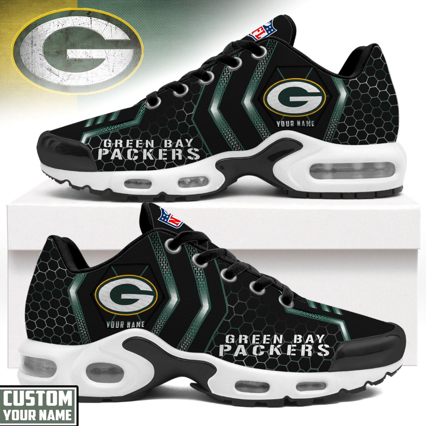Ideafootwear Green Bay Packers TN Shoes Sneakers For Men And Women
