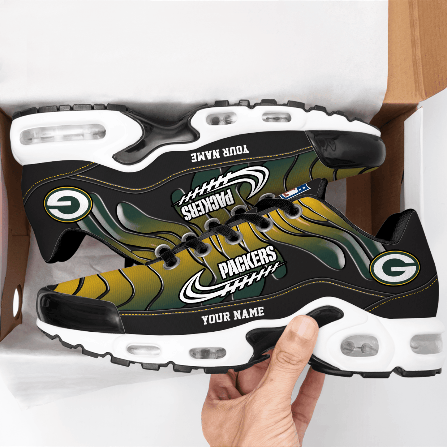 Ideafootwear Green Bay Packers TN Shoes Sneakers For Men And Women