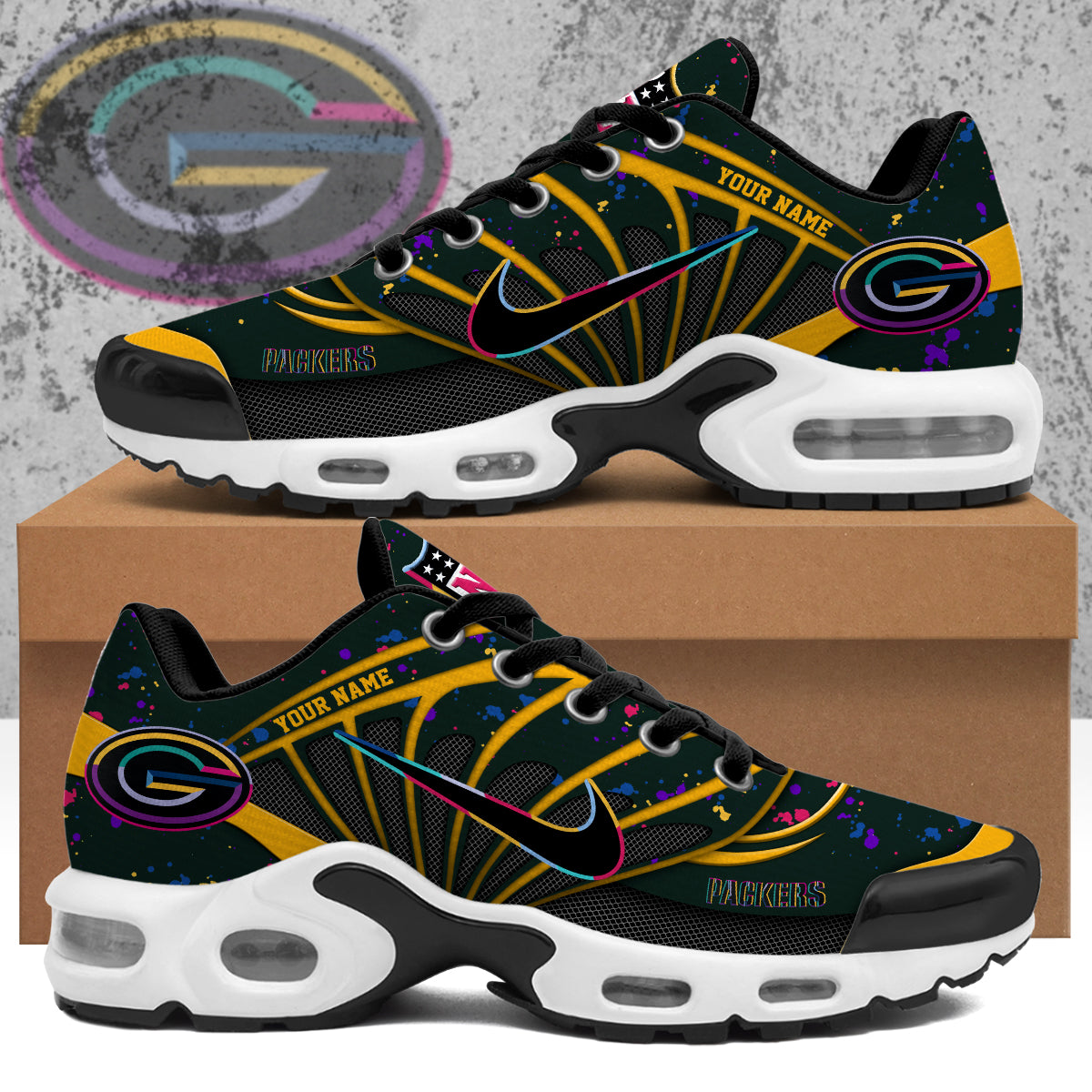 Ideafootwear Green Bay Packers TN Shoes Sneakers For Men And Women