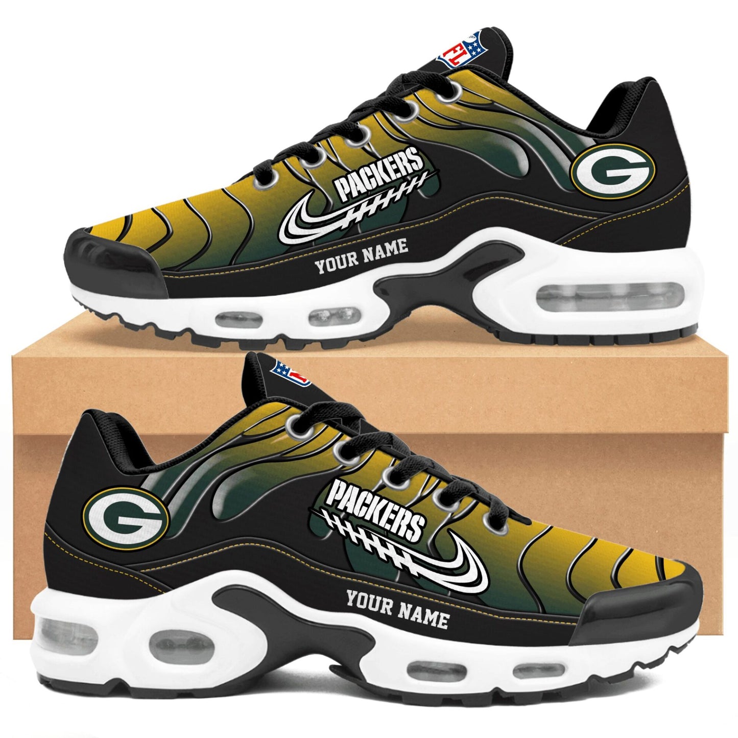 Ideafootwear Green Bay Packers TN Shoes Sneakers For Men And Women