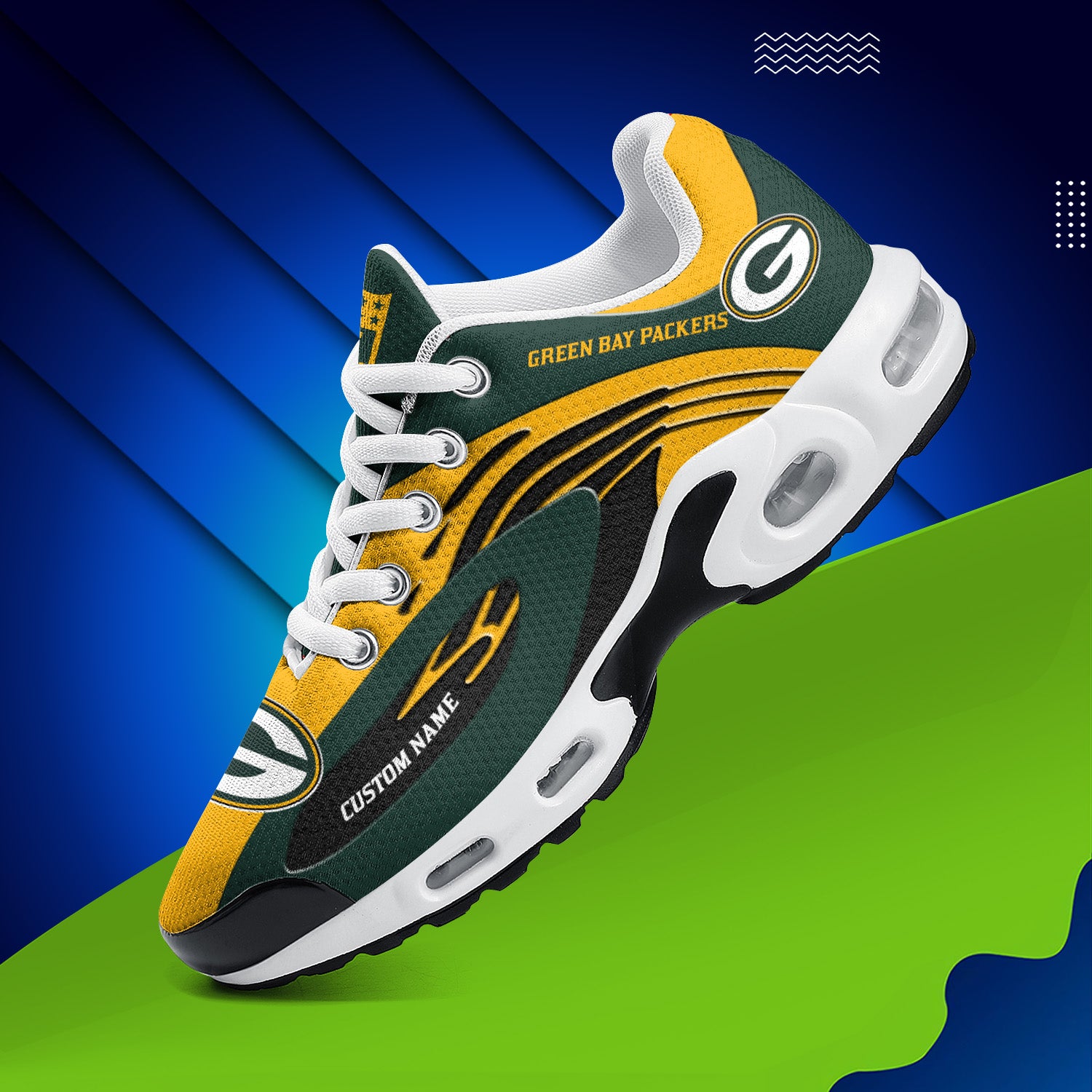 Ideafootwear Green Bay Packers TN Shoes Sneakers For Men And Women