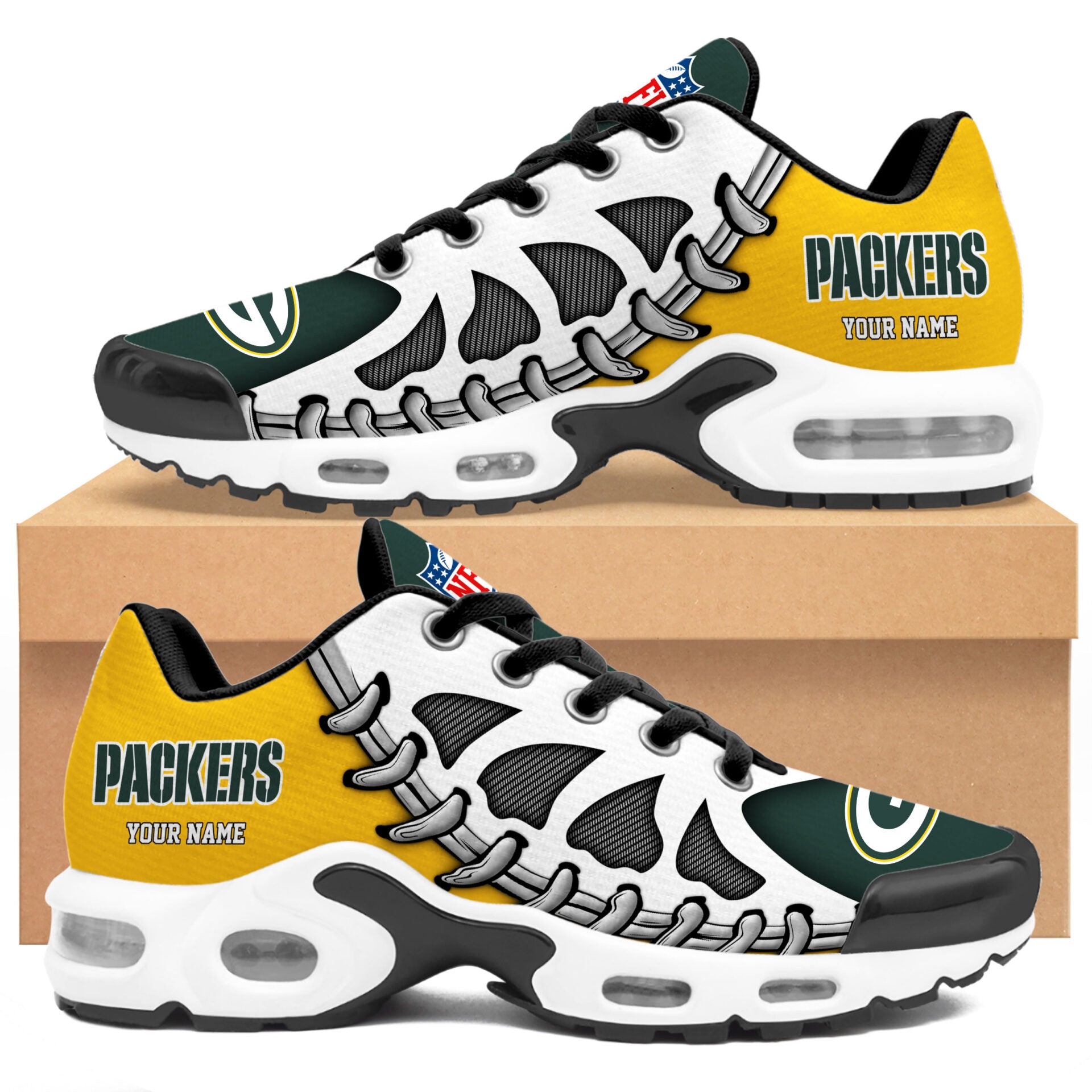 Ideafootwear Green Bay Packers TN Shoes Sneakers For Men And Women