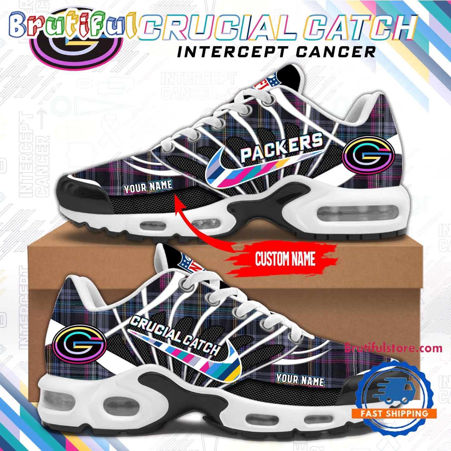 Ideafootwear Green Bay Packers TN Shoes Sneakers For Men And Women