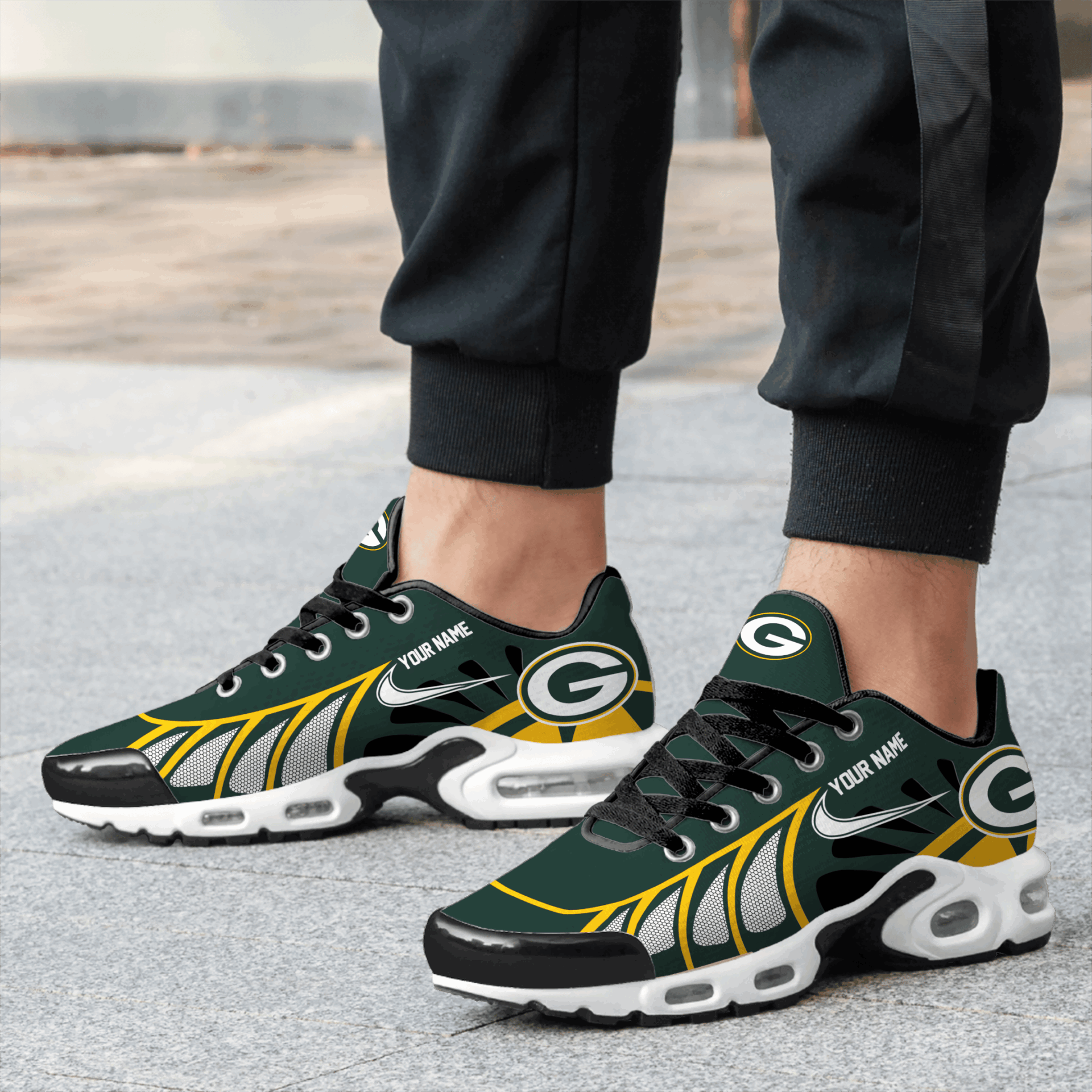 Ideafootwear Green Bay Packers TN Shoes Sneakers For Men And Women