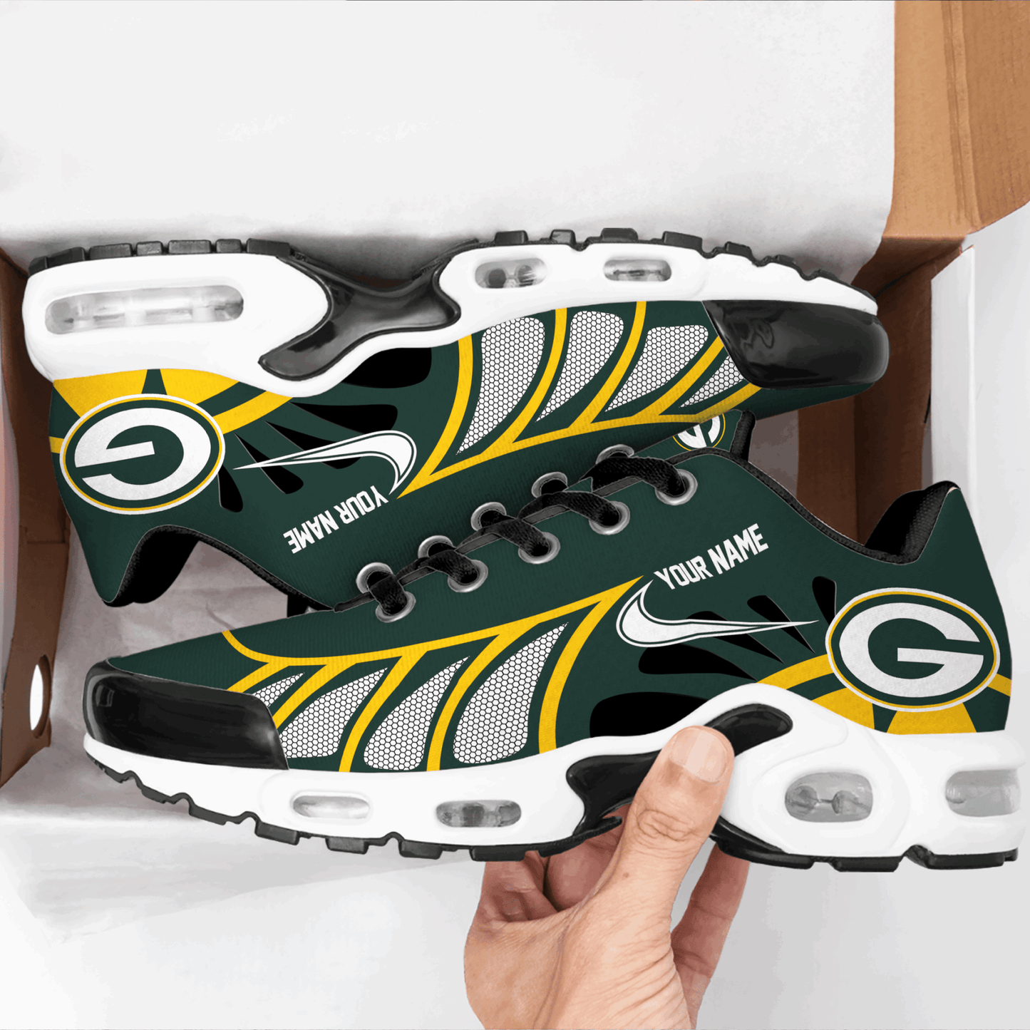 Ideafootwear Green Bay Packers TN Shoes Sneakers For Men And Women