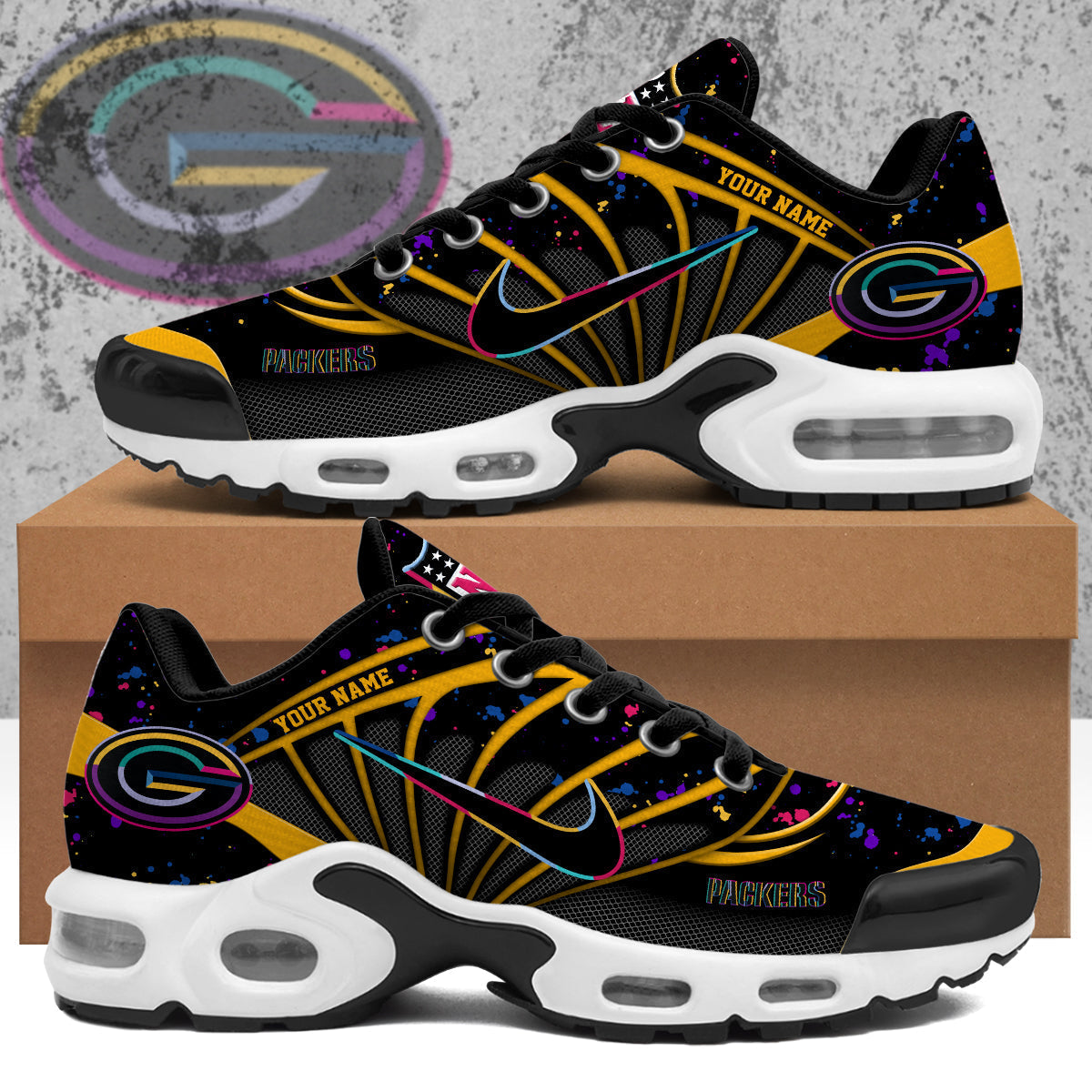 Ideafootwear Green Bay Packers TN Shoes Sneakers For Men And Women