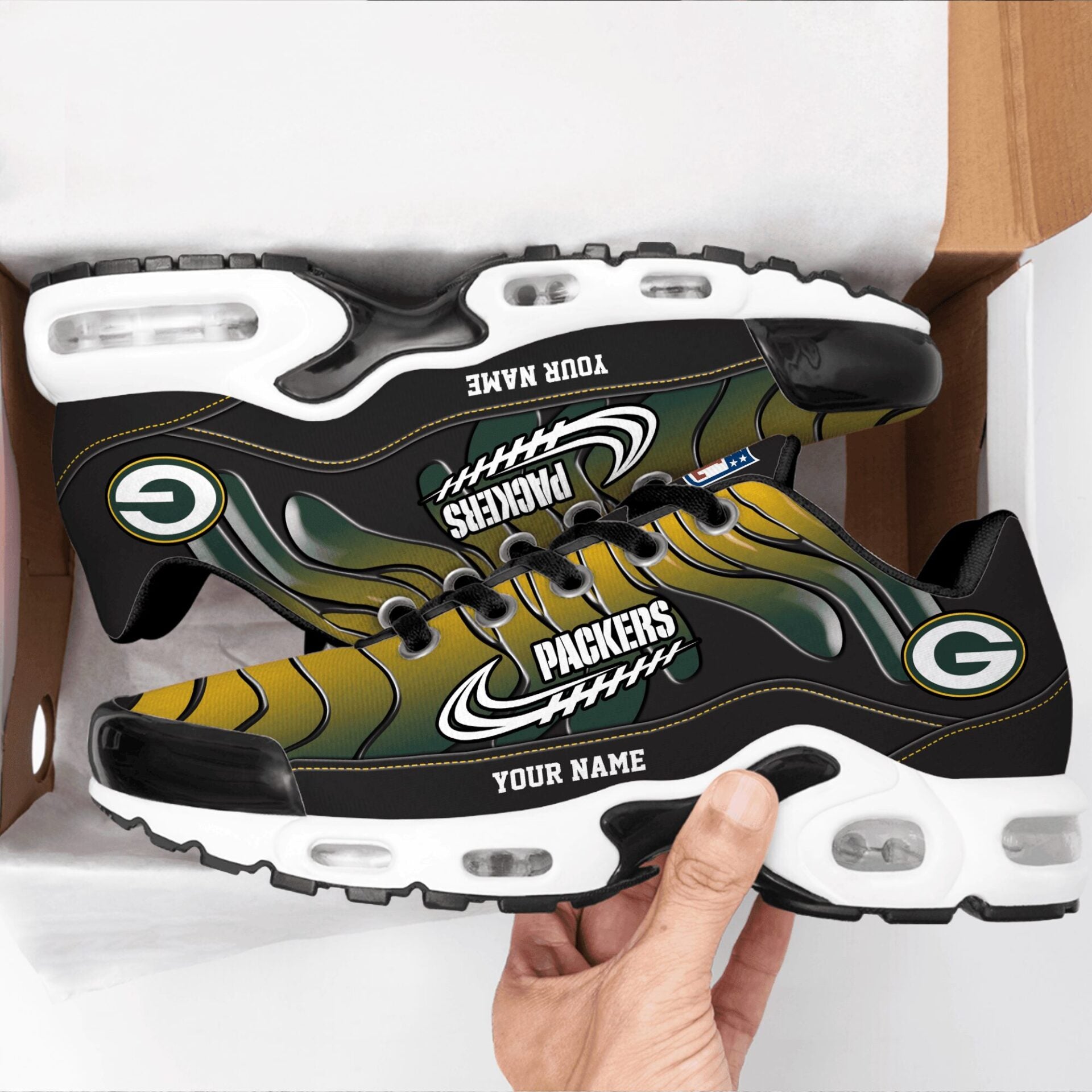 Ideafootwear Green Bay Packers TN Shoes Sneakers For Men And Women