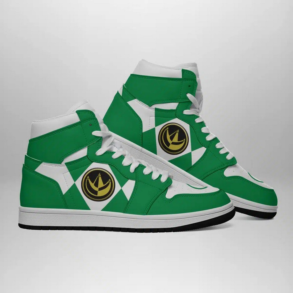 Ideafootwear Green Ranger Mighty AJ1 High Sneakers Shoes For Men And Women