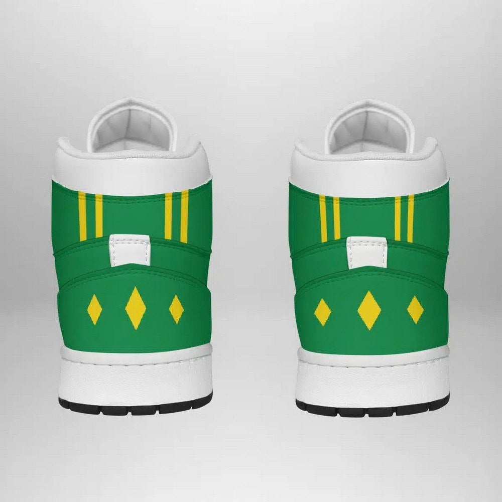 Ideafootwear Green Ranger Ninjetti Power Rangers AJ1 High Sneakers Shoes For Men And Women
