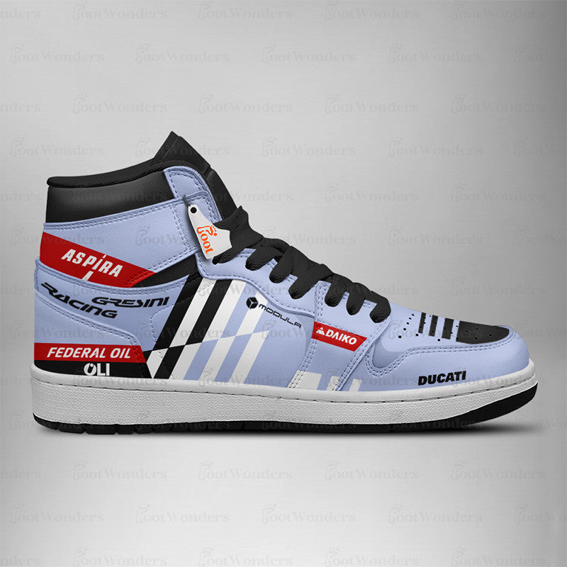 Ideafootwear Gresini Ducati AJ1 High Sneakers Shoes For Men And Women