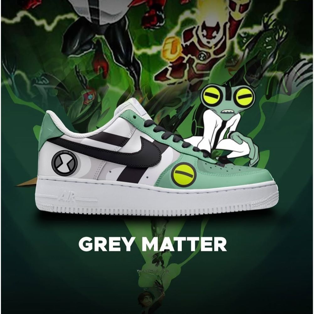 Ideafootwear Grey Matter Ben 10 Air Low-Top Sneakers Shoes For Men And Women 1