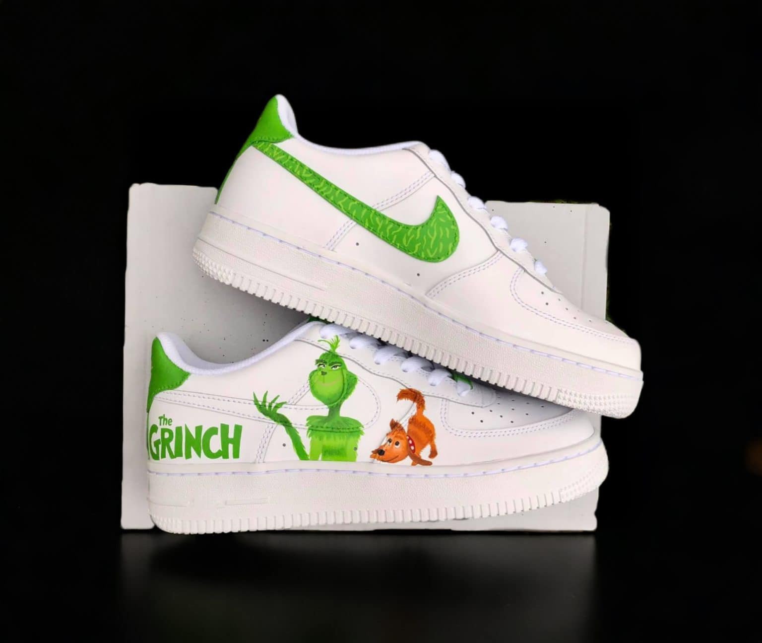 Ideafootwear Grinch Air Low-Top Sneakers Shoes For Men And Women 1